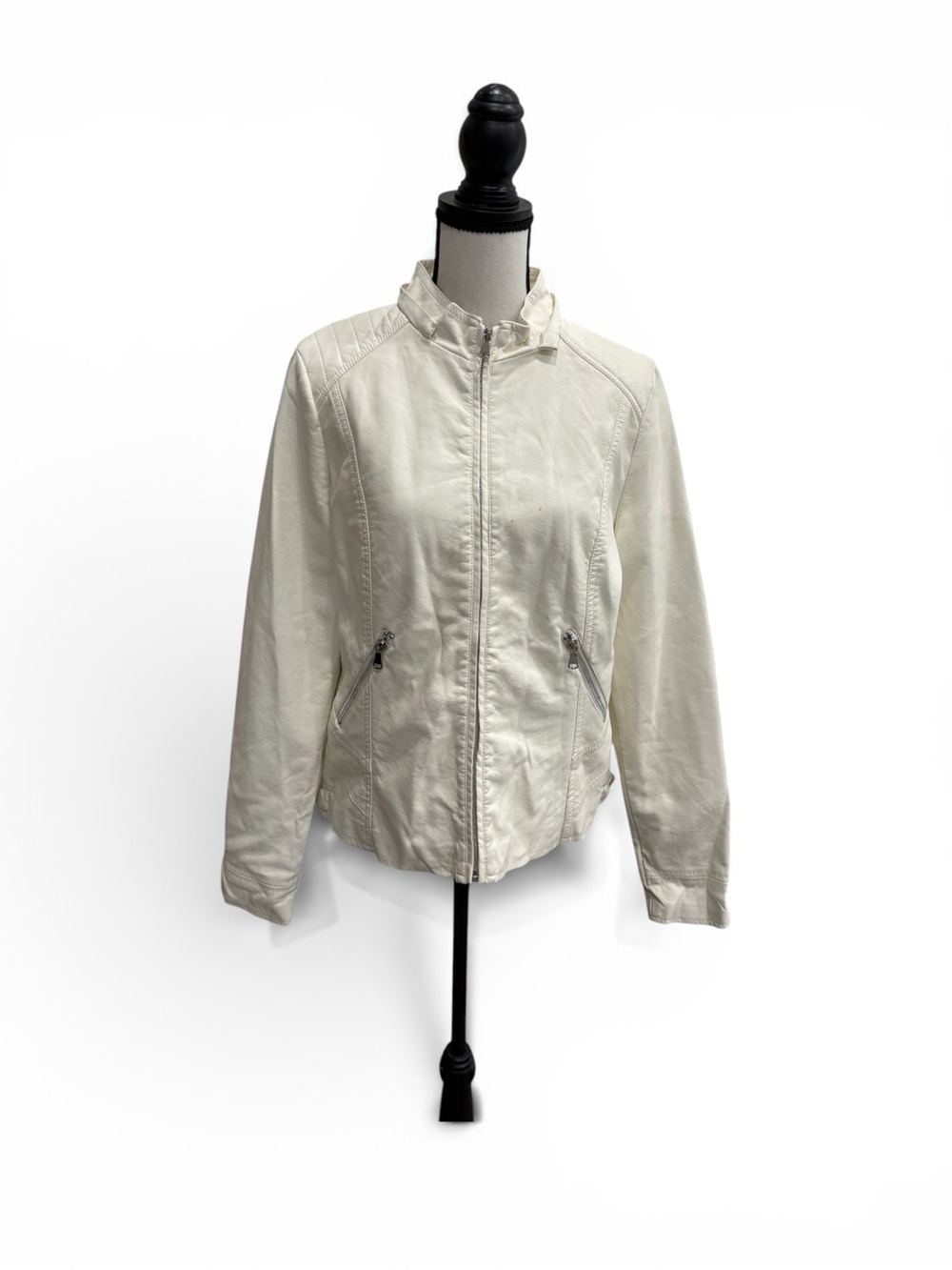 Women’s Cream Zip-Front Lightweight Jacket